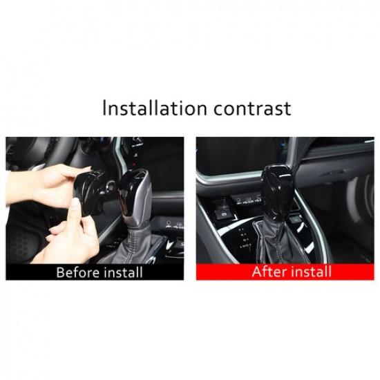 Glossy Black ABS Center Gear Shift Knob Trim Cover For Subaru WRX VB AT -24