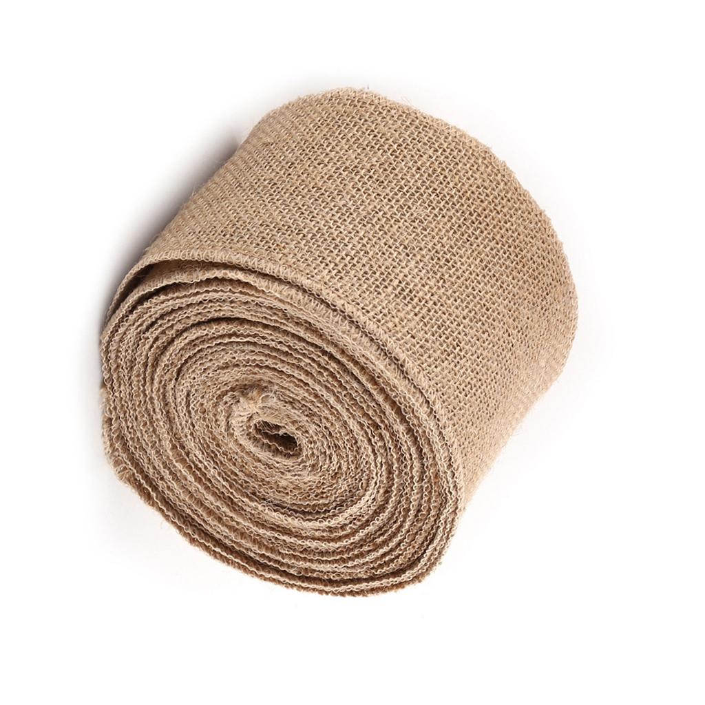10 м Тканая Деревенская Мешковина Джут Мешковина Ткань Лента Дорожка на Стол Свадебный Декор