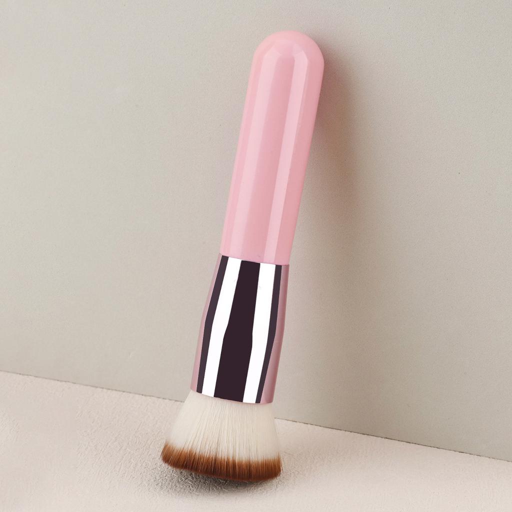 Large Flat Head Foundation Brush Soft Wood Handle Seamless Concealer Face Beauty Tool for BB Cream Liquid Makeup