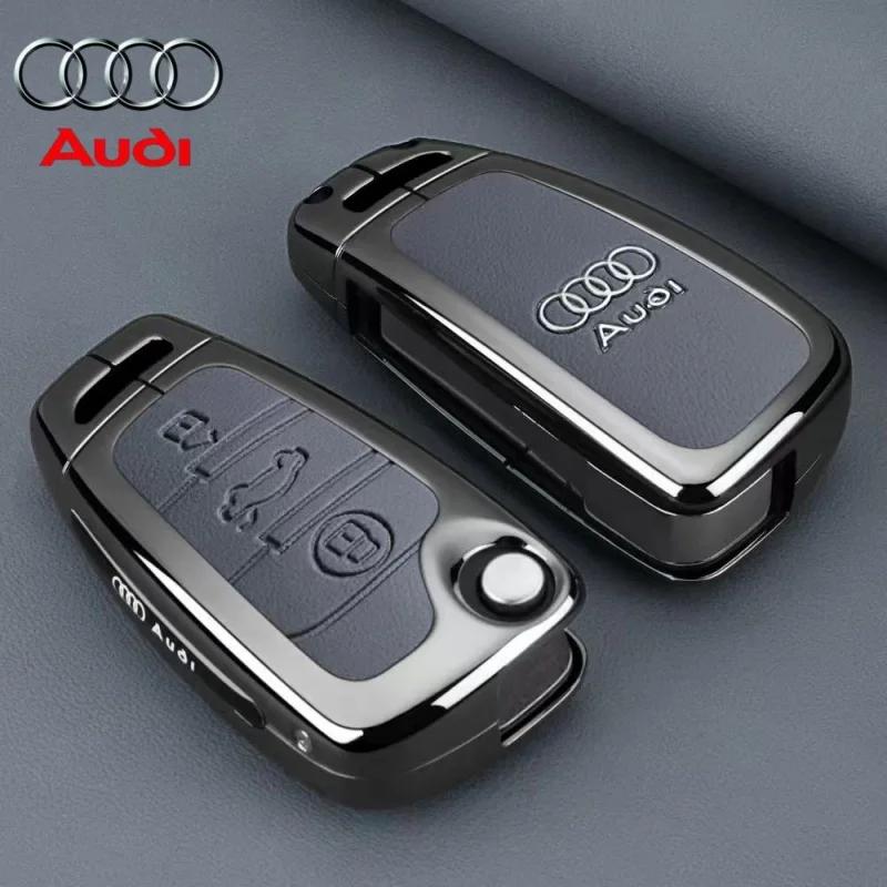 Для Audi 8P Для Audi A1 A3 A4 8P 8L 8V A5 B6 B7 A6 A7 C5 C6 Q3 Q5 Q7 4F S3 S4 S6 RS3 TT Аксессуар Чехол-оболочка из цинкового сплава для автомобильного пульта ДУ