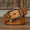 Fashion All-match Genuine Leather Leather Belt Men's Pin Buckle Simple Casual Belt Retro Belt Men's Belt