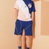 Li Ning Paris Fashion Week Runway Series Color Block Sport Shorts Men Shorts Deep-Blue AKSQ145-1