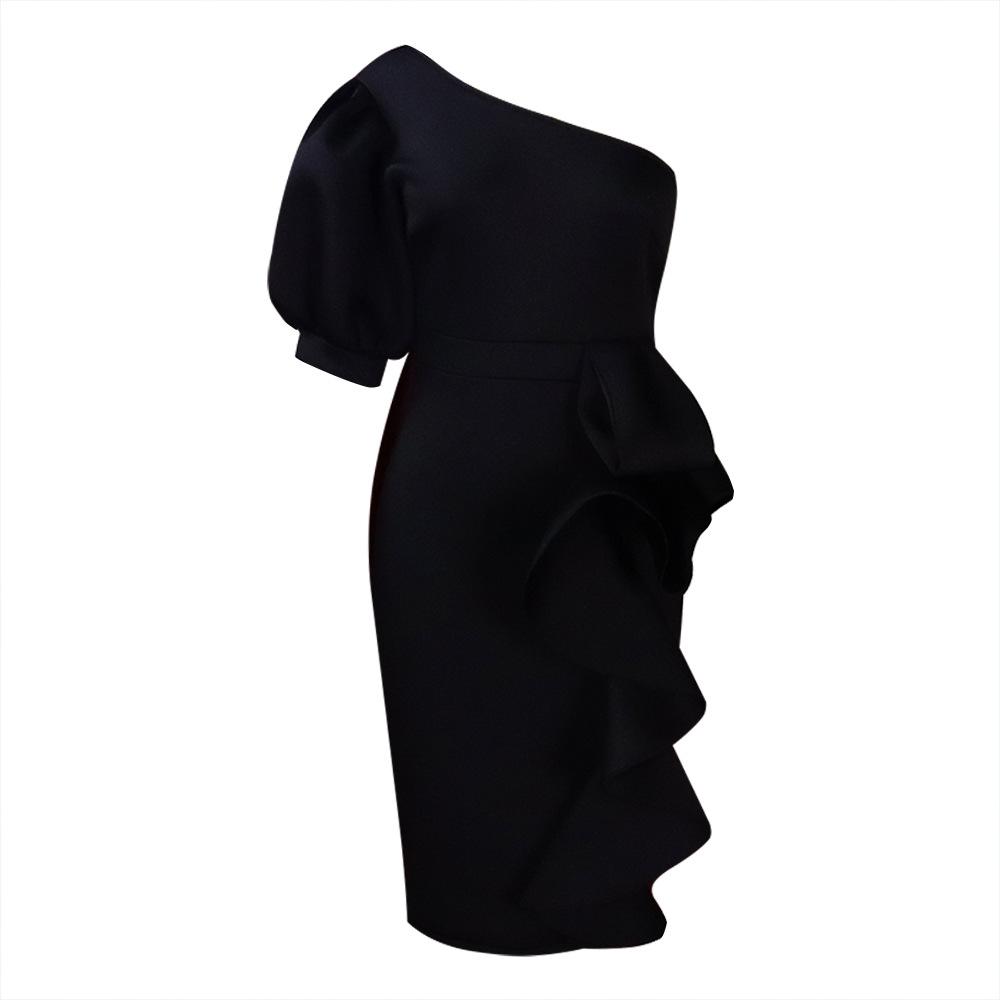 JKASHDK Женские модные летние весенние однотонные коктейльные и вечерние платья с рукавами 1/2 и высокой талией