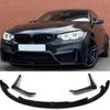 Черный передний спойлер-губа для BMW M3 F80 2015 2016 2017 2018, передний бампер в стиле OEM, комплект обвеса