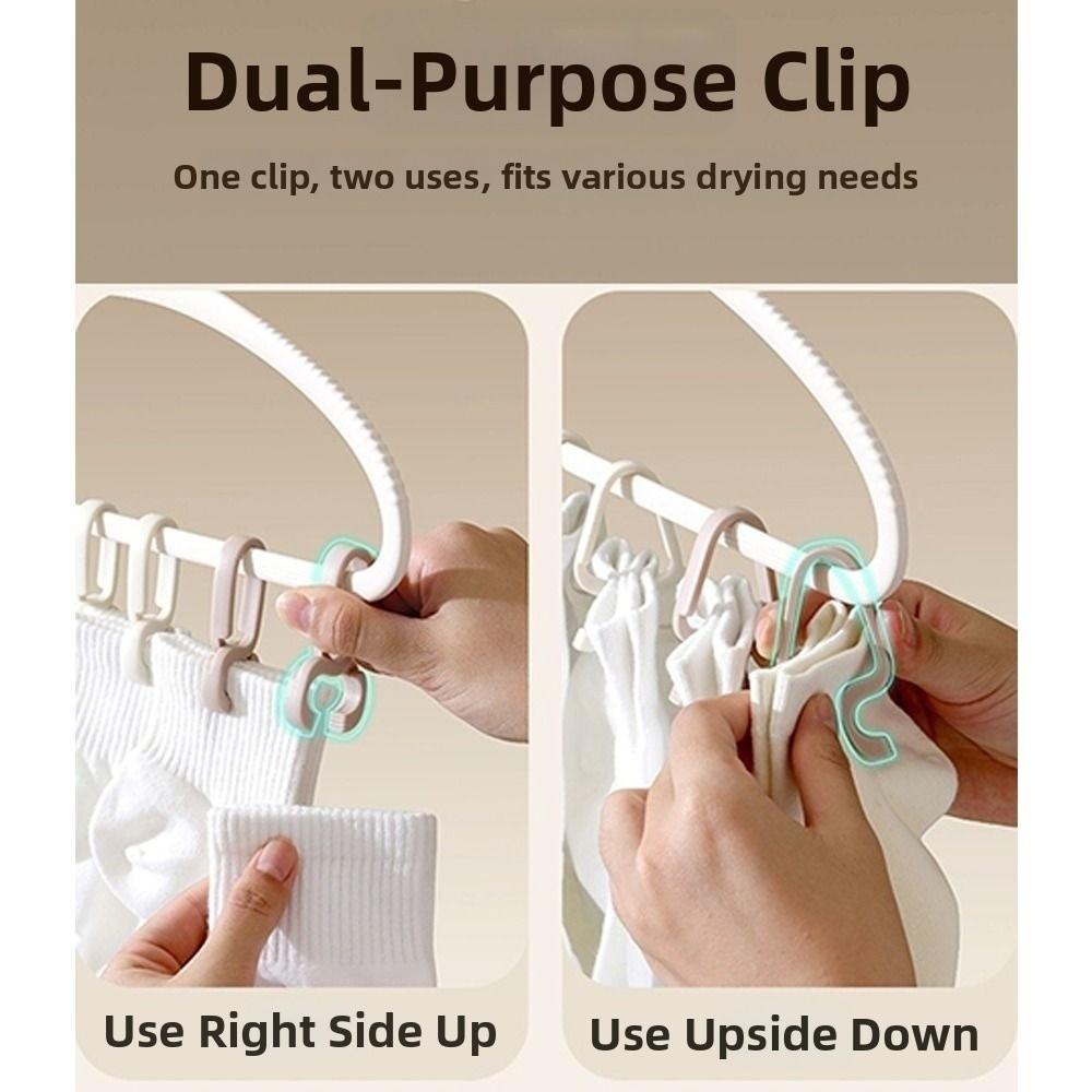 20pcs Multi-functional Clip Clothes Hanger Windproof Hanging Clips Clothesline Clips Clothes Drying
