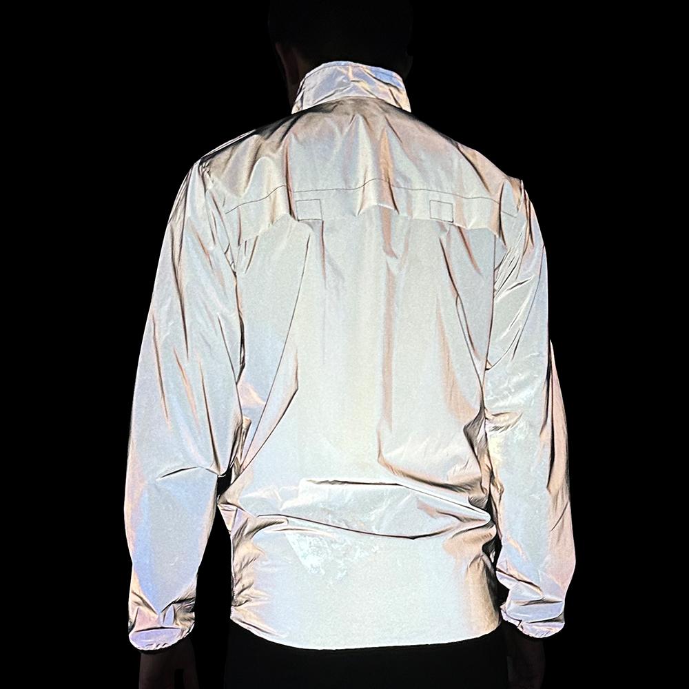 Wosawe Светоотражающая велосипедная куртка ветрозащитная велосипедная ветровка дышащая спортивная куртка для ночного бега на открытом воздухе