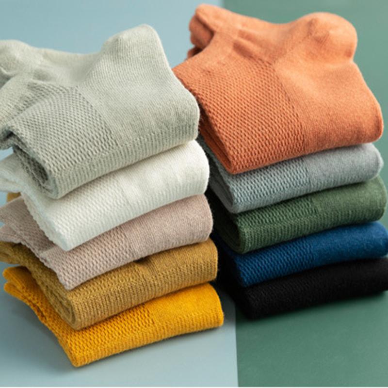 5 пар носков для женщин, хлопковые, короткие, до щиколотки, низкие, дышащие, летние, компрессионные, повседневные, высококачественные, модные женские носки