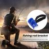 U-shaped Fishing Rod Holder with Fastener Tape Non-Slip Design Compact Size Portable Fishing Pole Bracket Support Accessories