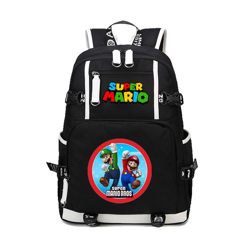 Super Mario Backpack Teen Student Bookbag Printed Gaming Backpack for Boys and Girls