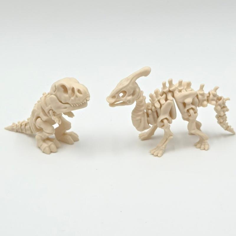 3D Printed T-Rex Skeleton Toy Full Body Articulated Joints Realistic Dinosaur Animal Model for Collection Enthusiasts