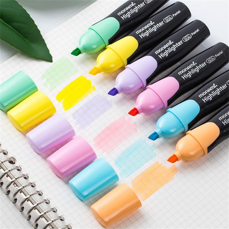 Monami Beauty Highlighter 06020 Пастельный цвет, ручка для граффити с широким кончиком, многоцветный маркер