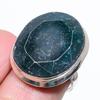 Emerald(Simulated) Gemstone Handmade 925 Sterling Silver Ring Size 7 f0J88
