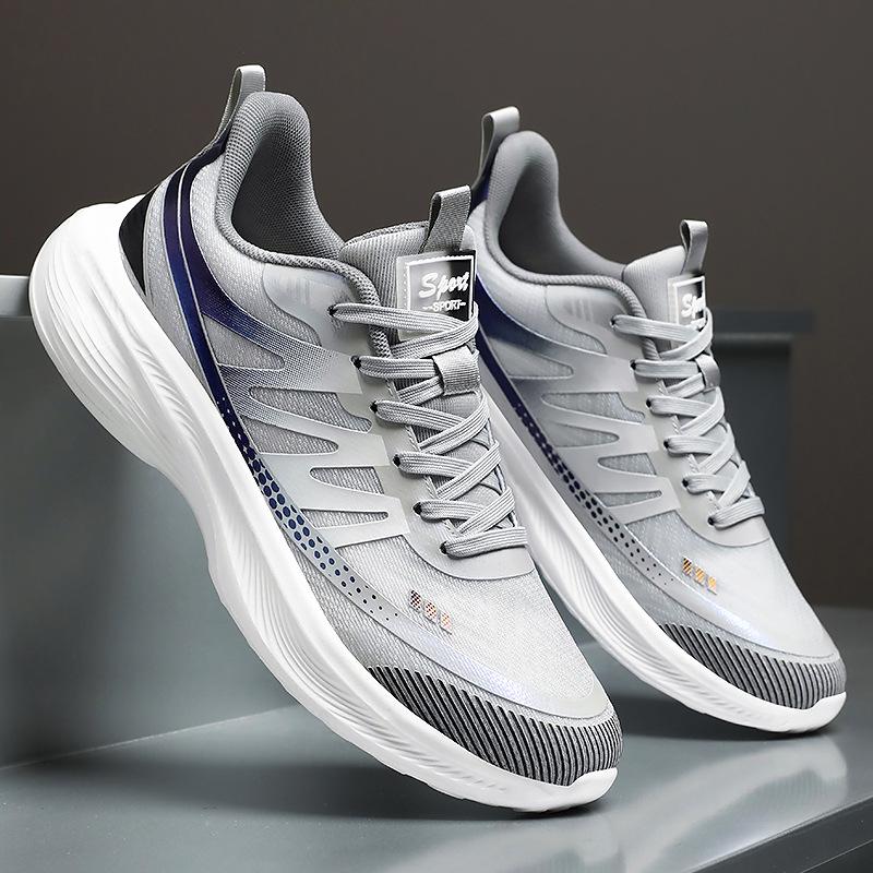 Men's Breathable Mesh Running Shoes - Odor-Resistant, Lightweight, Casual Style for Couples