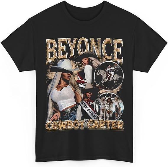 Футболка Beyonce Carter Cowboy Tour – Ретро Повседневная Хлопковая Футболка Унисекс