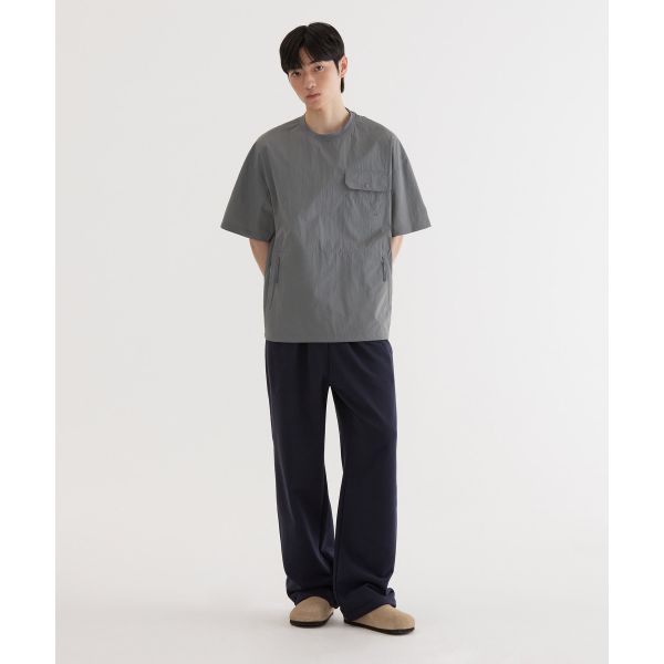 Covernat Ss25 Solid Color Logo Elastic Casual Pants Unisex pants Deep-Navy-Blue CO2501PT31DN