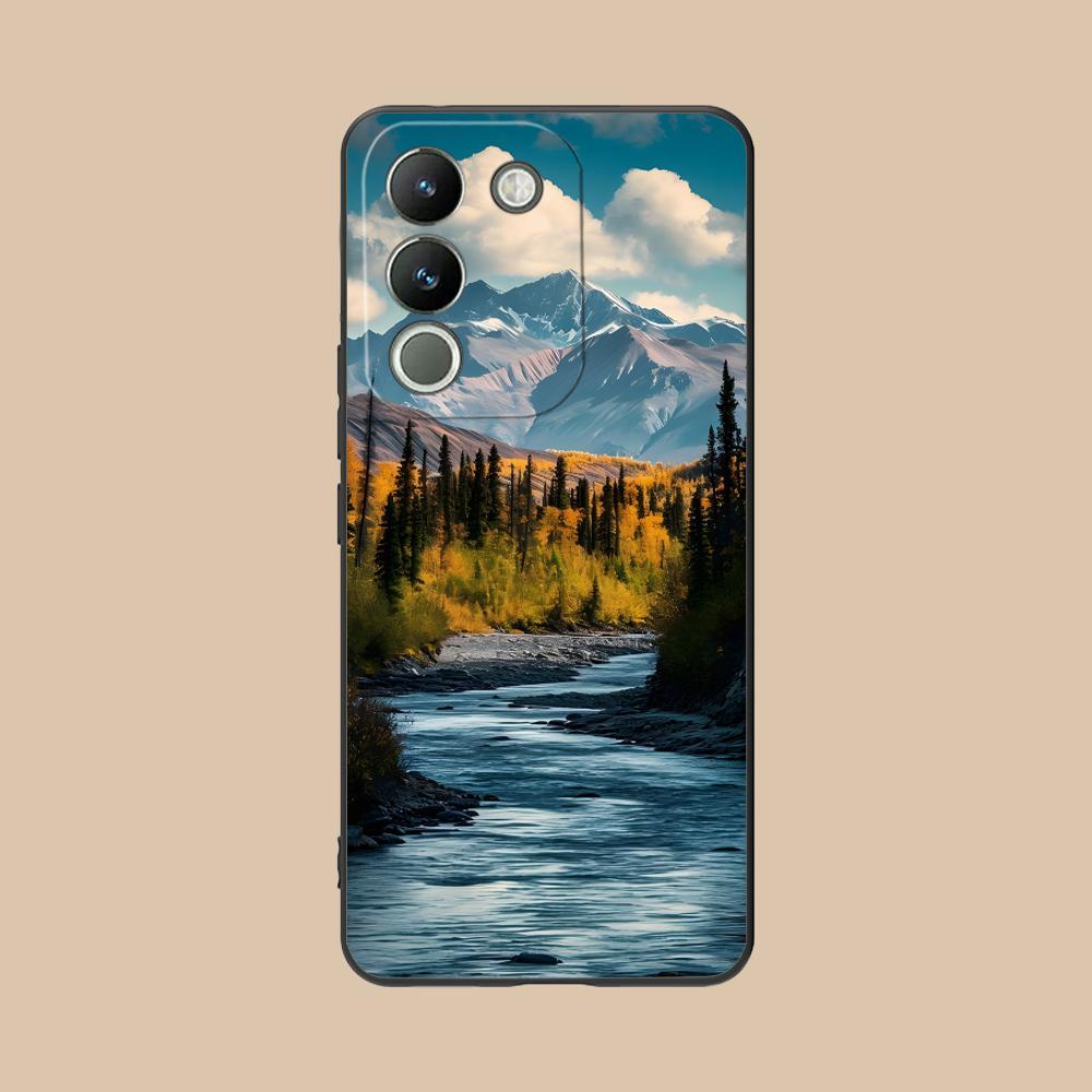 Чехол для мобильного телефона "Горный Лес" для VIVO V60 V50 V40 V30 V29 V27 V25 V23 Pro Lite 5G Цветной Печатный Чехол для Смартфона Роскошный