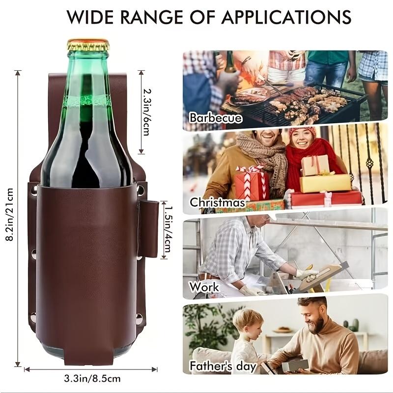 Waist Mounted Beer Bottle Holder Attached Beverage Can Sleeve Outdoor Hiking Cover Portable European Style Waist Organizer Pouch