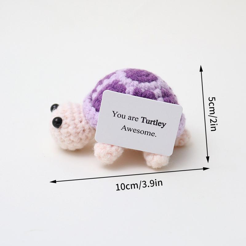 Crochet Positive Energy Dolls Mini Pocket Hug Handmade Plush Knitted Doll Hand-woven Gifts Crochet Animals Desktop Decoration 