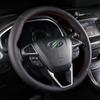 DIY Hand-Stitched Sofe Black Genuine Leather Car Steering Wheel Cover For Ford Fusion Mondeo 2013 2014 EDGE 2015