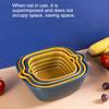 Large Capacity Thickened Double-Layer Drainage Basket Set of Six: Kitchen Storage Plastic Vegetable Washing Basket Safe Material