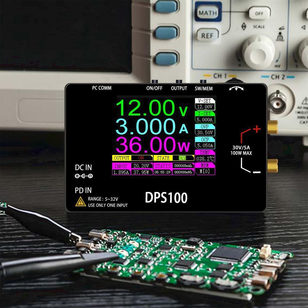 DPS100 Adjustable Voltage Regulator 30V 5A 100W Max Pocket Size Bench Switching Programmable Voltage Regulator Power Supply