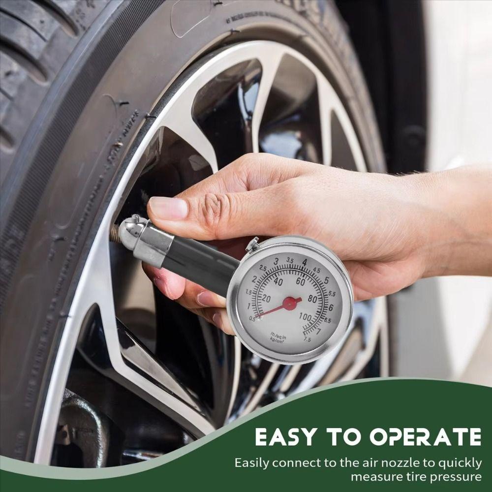Mini Dial Tyre Meter High Precision Air Pressure Meter Pressure Detector Vehicle Testing