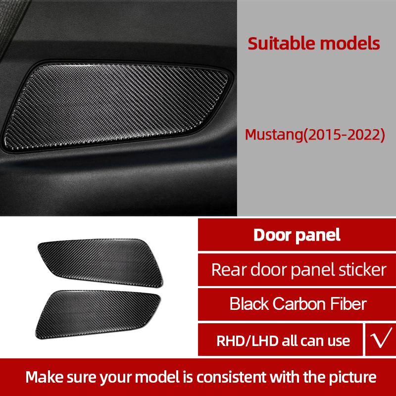Real Carbon Fiber For Ford Mustang 2015-2022 Center Console Gear Shift Panel Trim Cover Tuning Stickers Car Interior Accessories