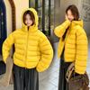 Ribs warm hooded cotton clothes women's winter new fashion loose cotton clothes women's medium thick coat