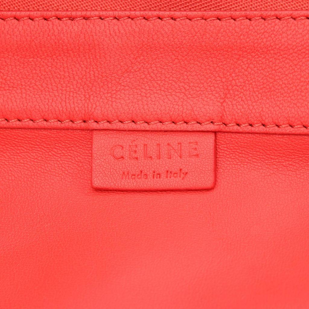 Used CELINE HORIZONTAL CABAS Tote Bag 166113DBT leather Red Used Women