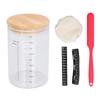 Sourdough Starter Jar Kit Wooden Lid 34oz Sourdough Bread Baking Supplies for Biscuits Rice Cereal