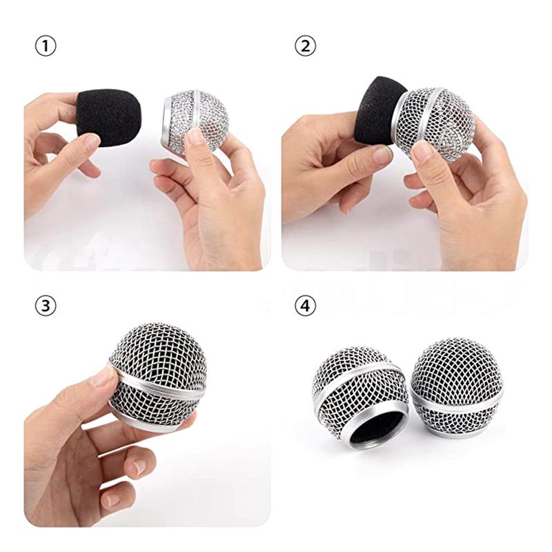 Сменная решетка микрофона со стальной сеткой Сменная головка микрофона с решеткой