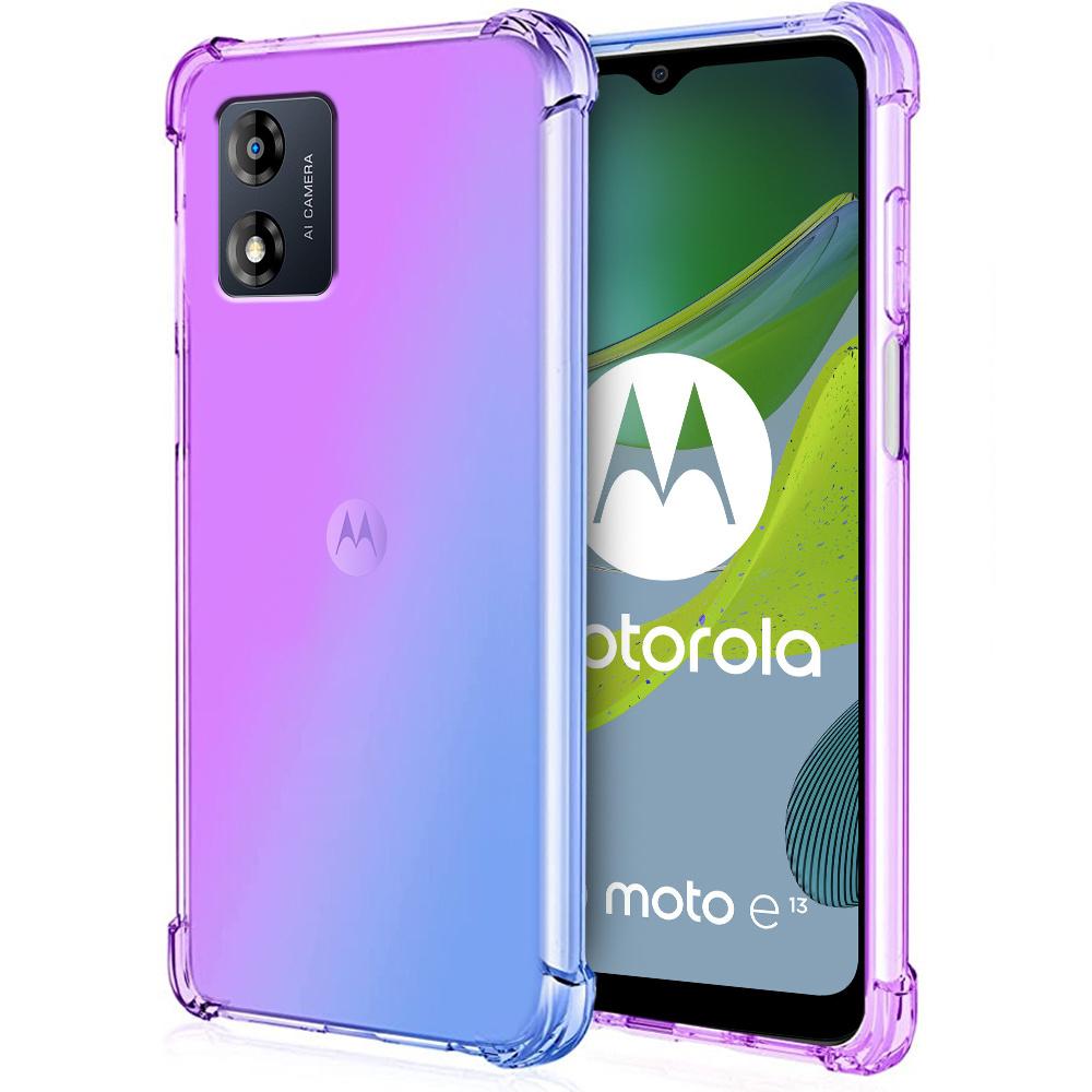 Gradient Dropproof Case for Motorola Moto E13, Purple/Blue