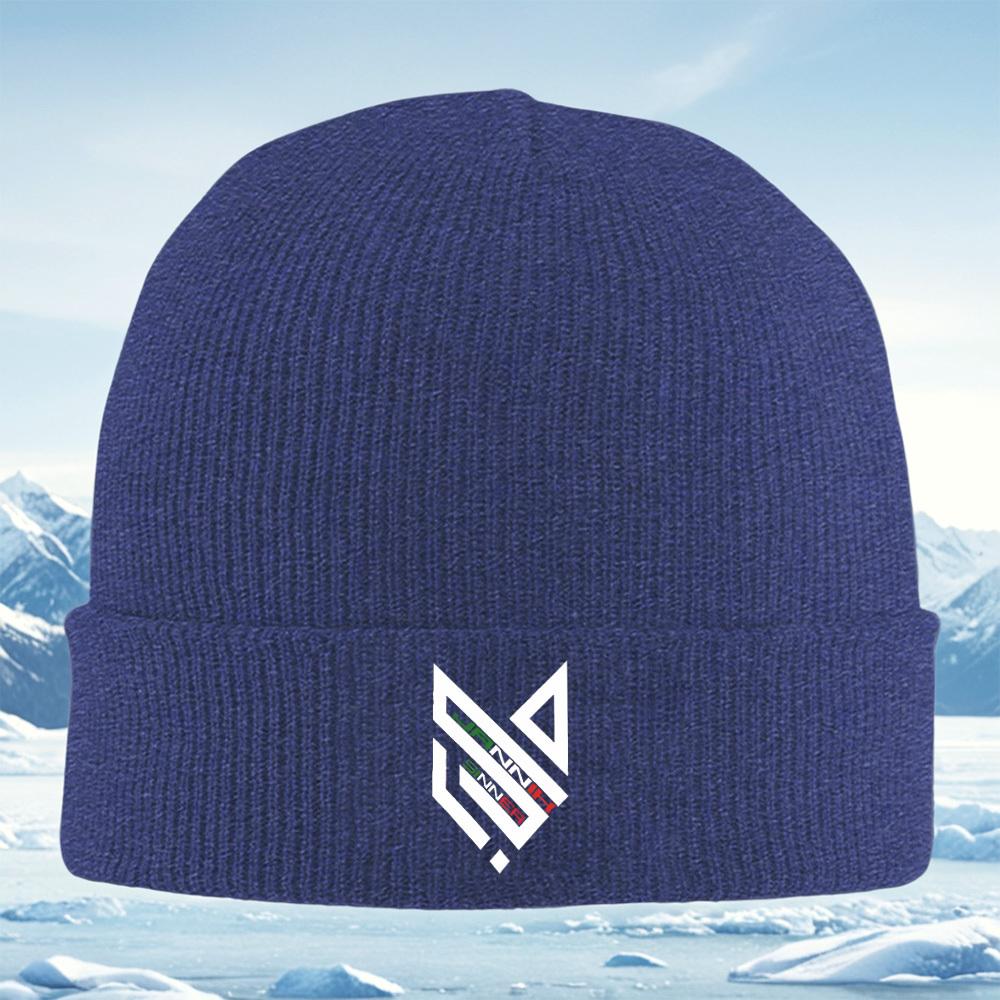 Green Red Words Geometric Design Abstract Men Women Unisex Knitted Hat Beanie Pullover Cap Winter Thermal Warm Christmas Outdoor