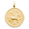 [Q8181] - Gold Plated 'Sagittarius' Pendant - 16 Mm