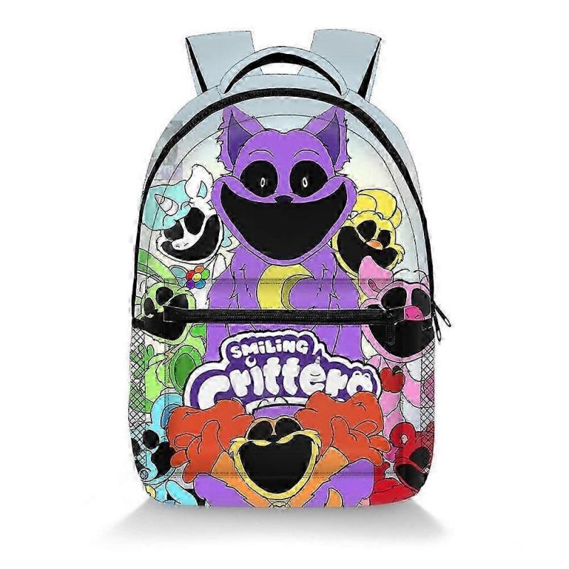 Poppy's Playtime Smiling Critters Printed Backpack Student Polyester Cartoon Children's Backpack