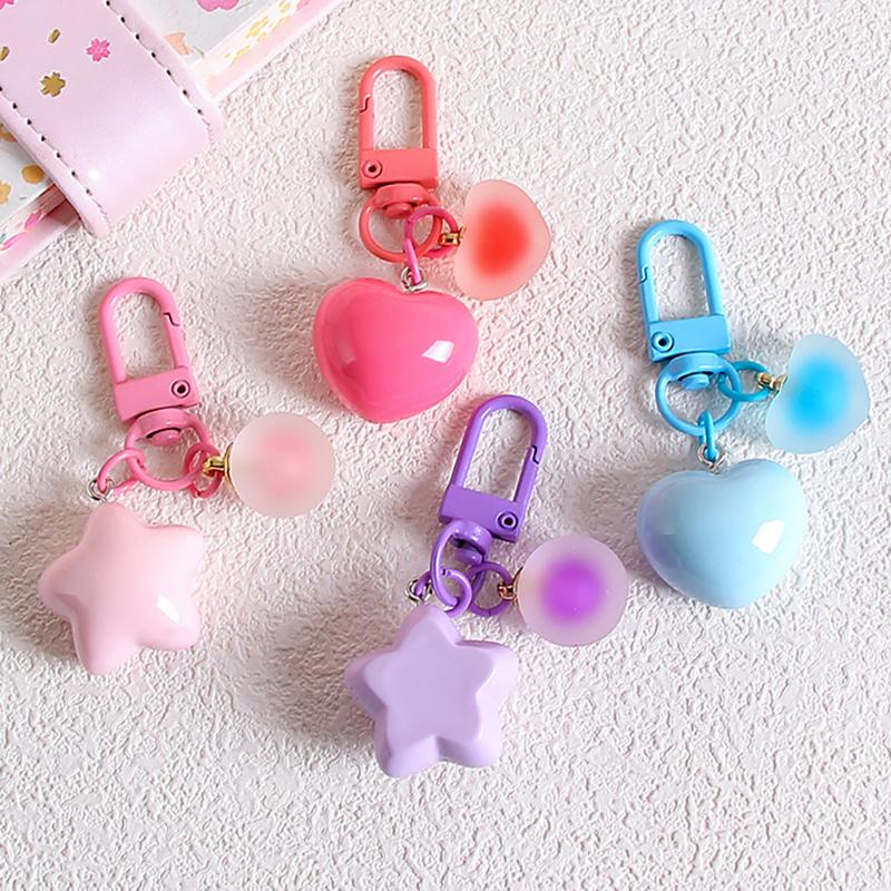 Милый брелок в виде звезды из смолы в виде пентаграммы, брелок в виде сердца для девочек, рюкзак, чехол для наушников, подвеска, аксессуары, креативные подарки для пар