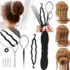 4/9PCS New Fashion Hair Bun Maker Braiding Styling Disk Twist Tools DIY Accessories 3Types