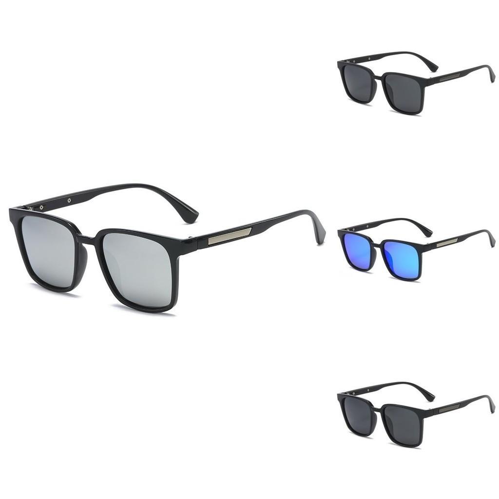 Мужские поляризационные солнцезащитные очки для вождения 2021 года, УФ-защита 400, ретро-квадратный стиль, серые линзы