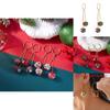 Christmas Theme Alloy Earrings With Suede Tassels Details For Seasonal Wear
