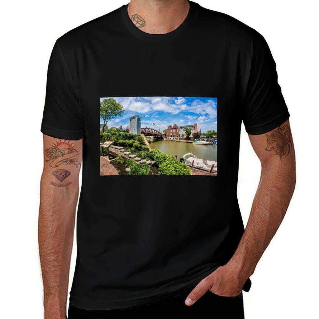 Fairport New York Village on the Erie Canal TShirt Quick Dry Sports Short Sleeve Tee