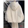 Womens Oversized Hooded Cotton Puffer Jacket Winter Warm Loose Fit Solid Color Short Coat 2026