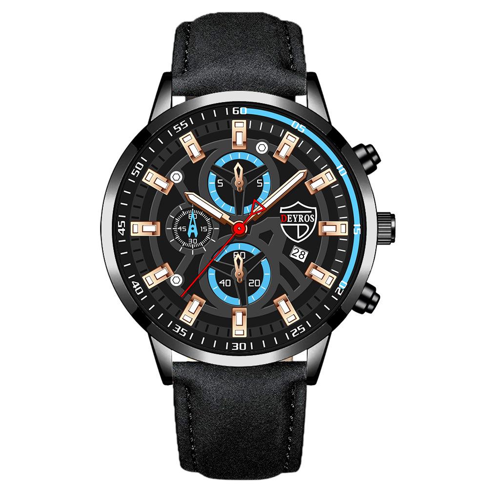 Men's Watch Belt Watch Calendar Watch Men's Fashion Watch Quartz Watch Men's Student Watch