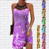 Летнее модное сексуальное платье без рукавов, мягкое повседневное платье с 3D принтом летающих бабочек, платье на бретельках без рукавов, летнее платье на подтяжках