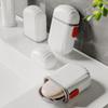 Plastic Soap BoxDouble Drainage Soap BoxSquare with LidSealed Leak-proofTravel Portable Soap Boxes
