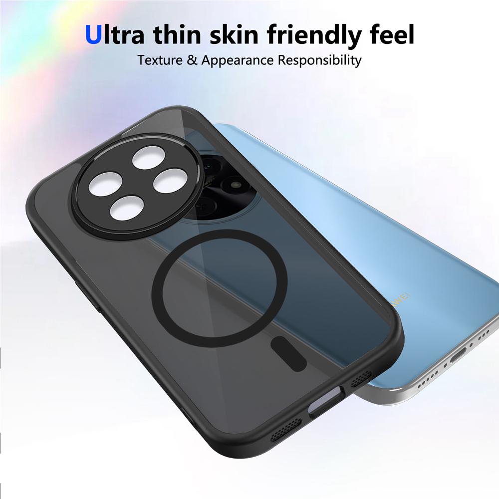 KEYSION Магнитный чехол для телефона для Huawei nova 14i Силикон+ПК Матовый Полупрозрачный Прозрачный Ударопрочный Задняя крышка для Huawei nova14i