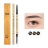 Small Gold Bar Double-head Eyebrow Pencil Extremely Fine Three-dimensional Long-lasting Non-smudge Triangular Head Eyebrow Pencil Makeup