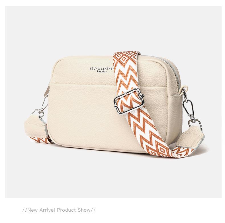 Genuine Leather Women's Crossbody Bag - Large Capacity, High-End Design, Small Square Shoulder Bag