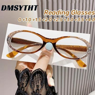 Модные очки для чтения с бриллиантами и высокой четкости, блокирующие синий свет, женские ультралегкие удобные очки для пресбиопии