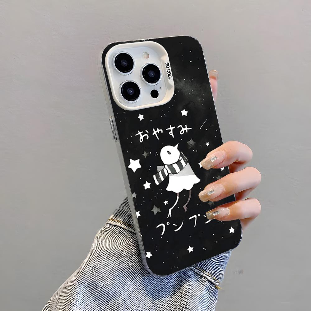Чехол для телефона «Спокойной ночи, П-Пунпун» для IPhone 17 Pro Max 15 Pro 16 14 Plus 12 13 Mini 11 Pro Ударопрочный Цветной Чехол