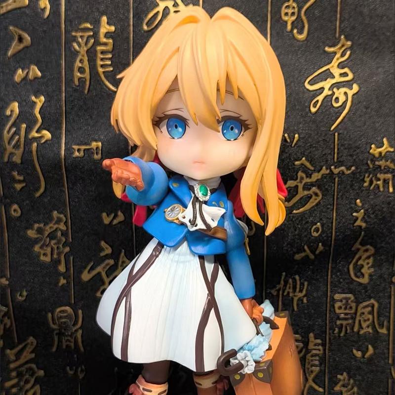 Милая фиолетовая фигурка Аниме Violet Evergarden 18 см ПВХ Модель Игрушка Украшение для рабочего стола Коллекция Декор Для фаната аниме Девочки Подарок на День Рождения